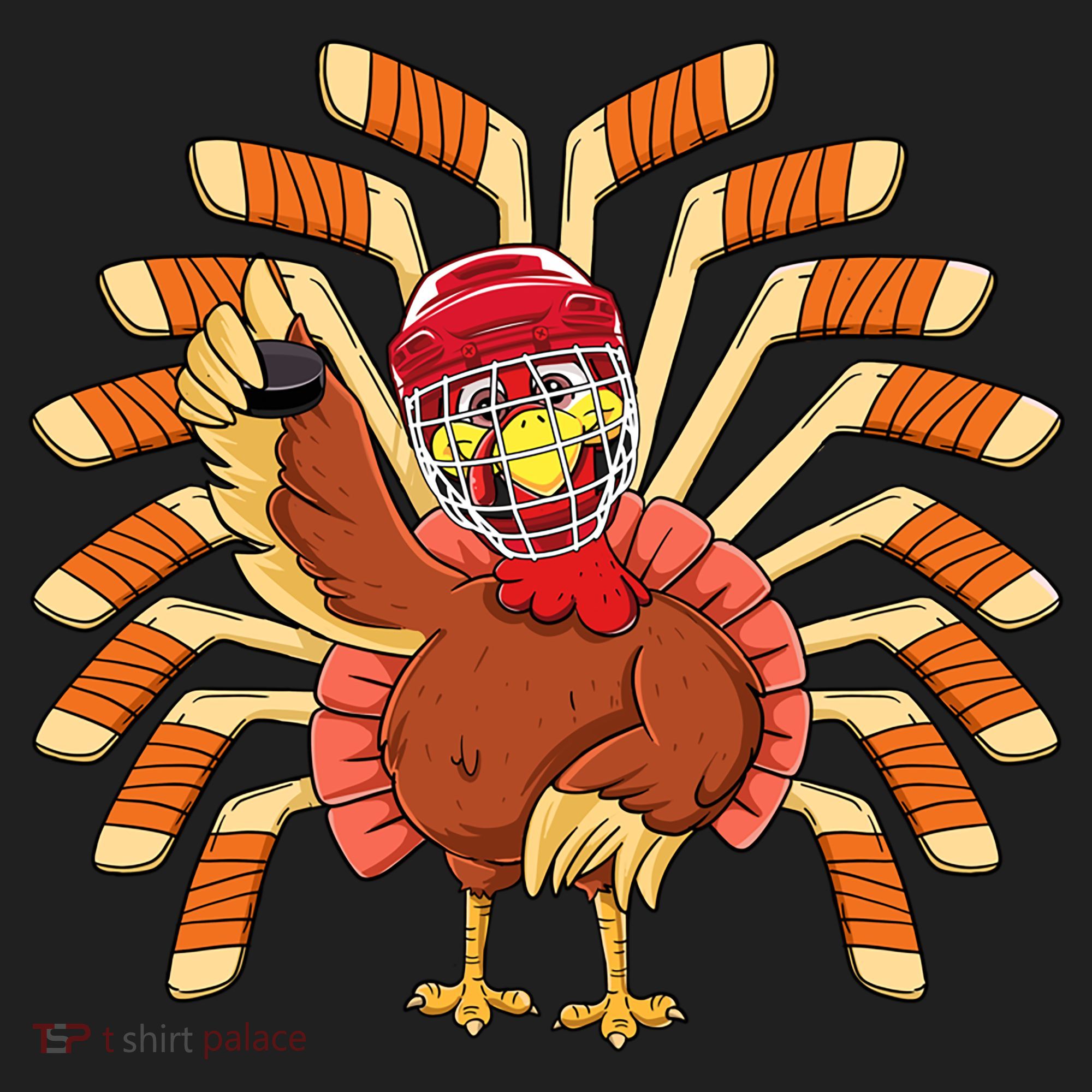 Ice Hockey Thanksgiving Turkey Playing Hockey Meaningful Gift Hat
