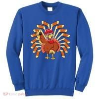 Ice Hockey Thanksgiving Turkey Playing Hockey Meaningful Gift Sweatshirt thumb 0