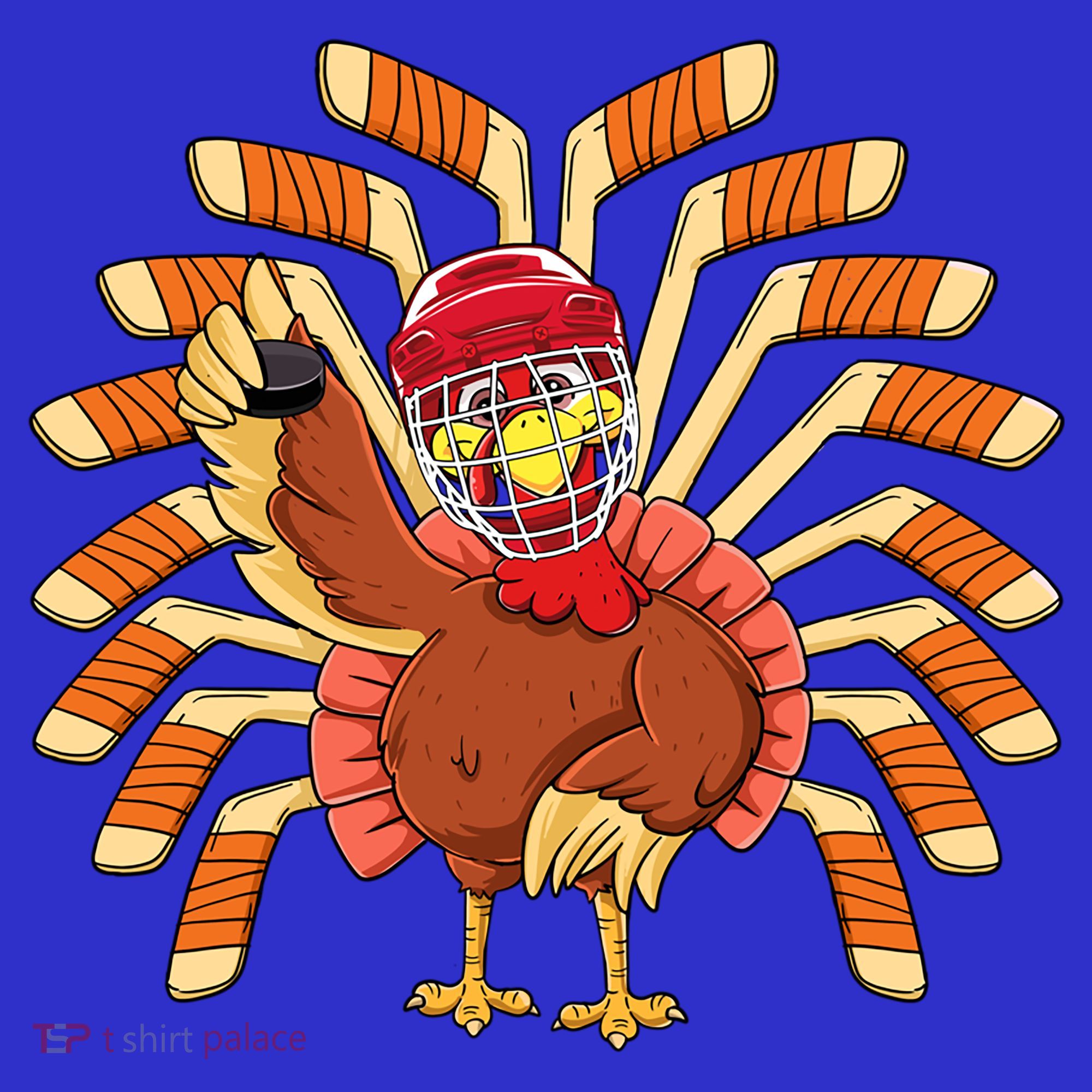 Ice Hockey Thanksgiving Turkey Playing Hockey Meaningful Gift Visor