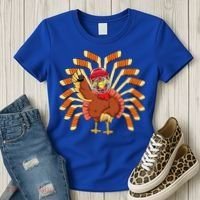 Ice Hockey Thanksgiving Turkey Playing Hockey Meaningful Gift Women's T-Shirt thumb 3