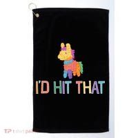 I'd Hit That Pinata Funny Golf Towel thumb 0