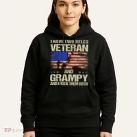 I Have Two Titles Veteran And Grampy And I Rock Them Both Hoodie thumb 5