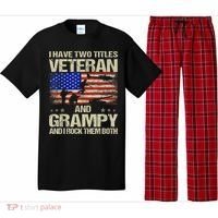 I Have Two Titles Veteran And Grampy And I Rock Them Both Pajama Set thumb 0
