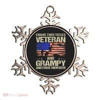 I Have Two Titles Veteran And Grampy And I Rock Them Both Ornament thumb 0