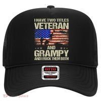 I Have Two Titles Veteran And Grampy And I Rock Them Both Hat thumb 0