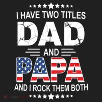 I Have Two Titles Dad And Papa Rock Them Both USA Beanie thumb 2