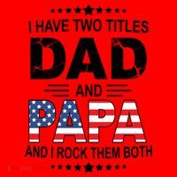 I Have Two Titles Dad And Papa Rock Them Both USA Santa Hat thumb 1