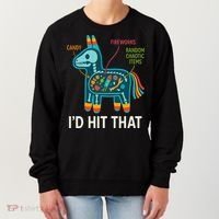 Id Hit That Pinata Cinco De Mayo Funny Ideas Women Women's Sweatshirt thumb 0