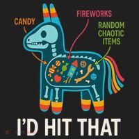 Id Hit That Pinata Cinco De Mayo Funny Ideas Women Women's Sweatshirt thumb 2