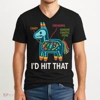 Id Hit That Pinata Cinco De Mayo Funny Ideas Women V-Neck T-Shirt thumb 2