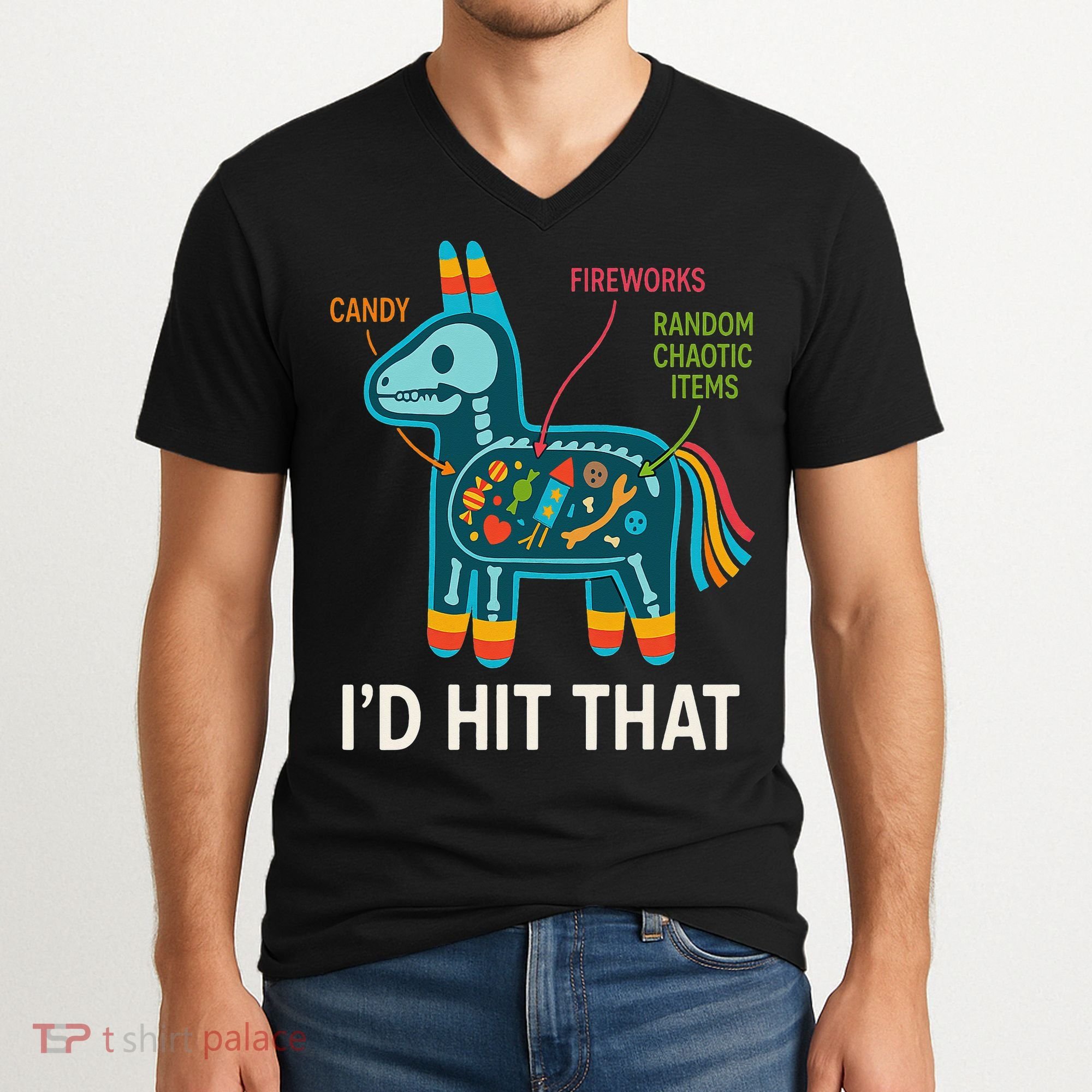 Id Hit That Pinata Cinco De Mayo Funny Ideas Women V-Neck T-Shirt