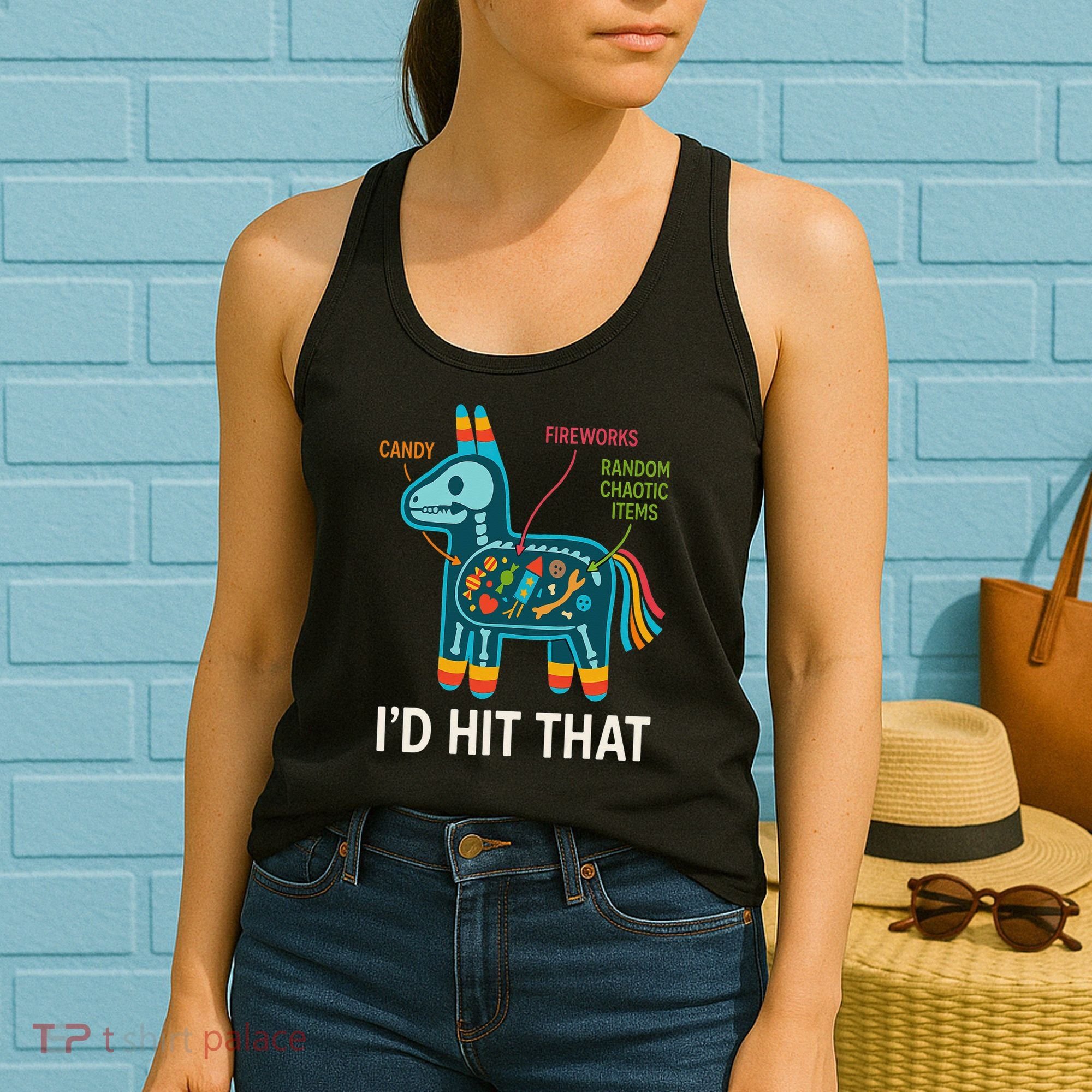 Id Hit That Pinata Cinco De Mayo Funny Ideas Women Women's Tank Top