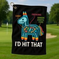 Id Hit That Pinata Cinco De Mayo Funny Ideas Women Golf Towel thumb 1