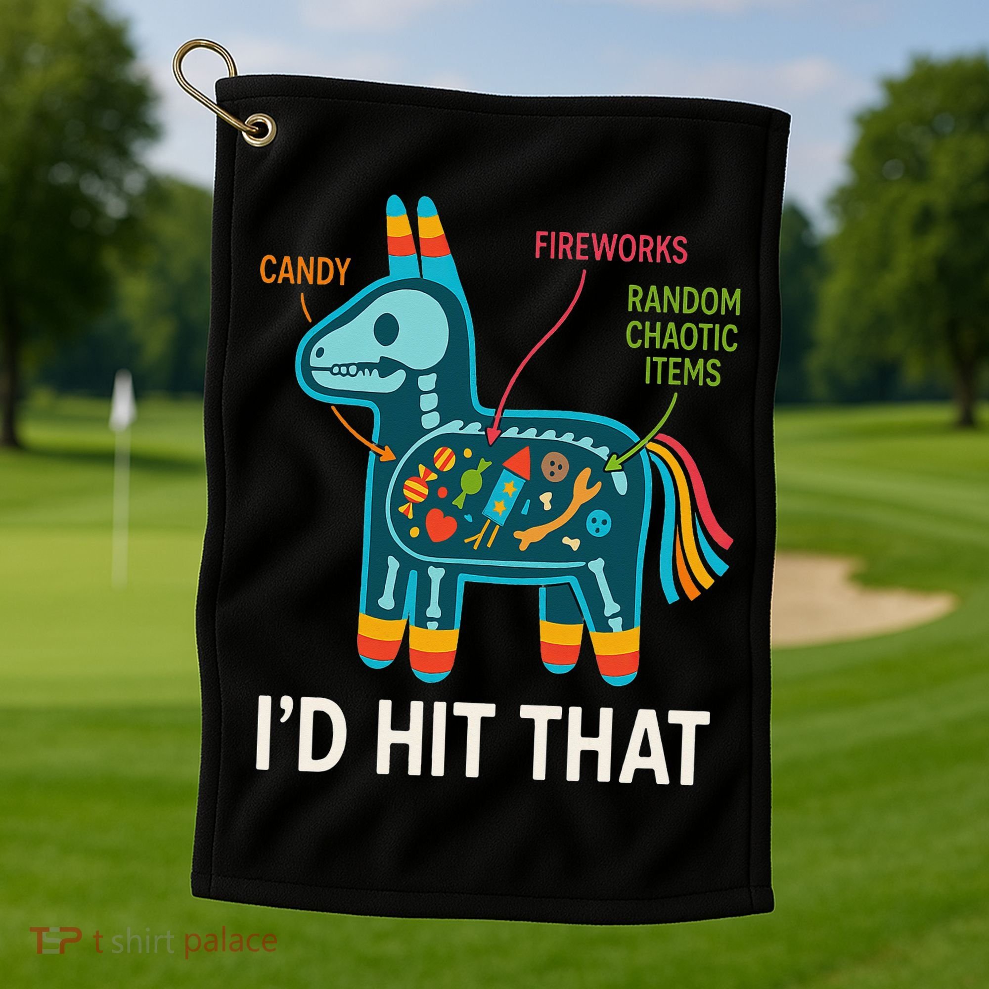 Id Hit That Pinata Cinco De Mayo Funny Ideas Women Golf Towel