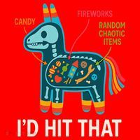 Id Hit That Pinata Cinco De Mayo Funny Ideas Women Santa Hat thumb 1