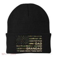I Have Two Titles Dad And Grandad Father's Day Funny Grandad Beanie thumb 0