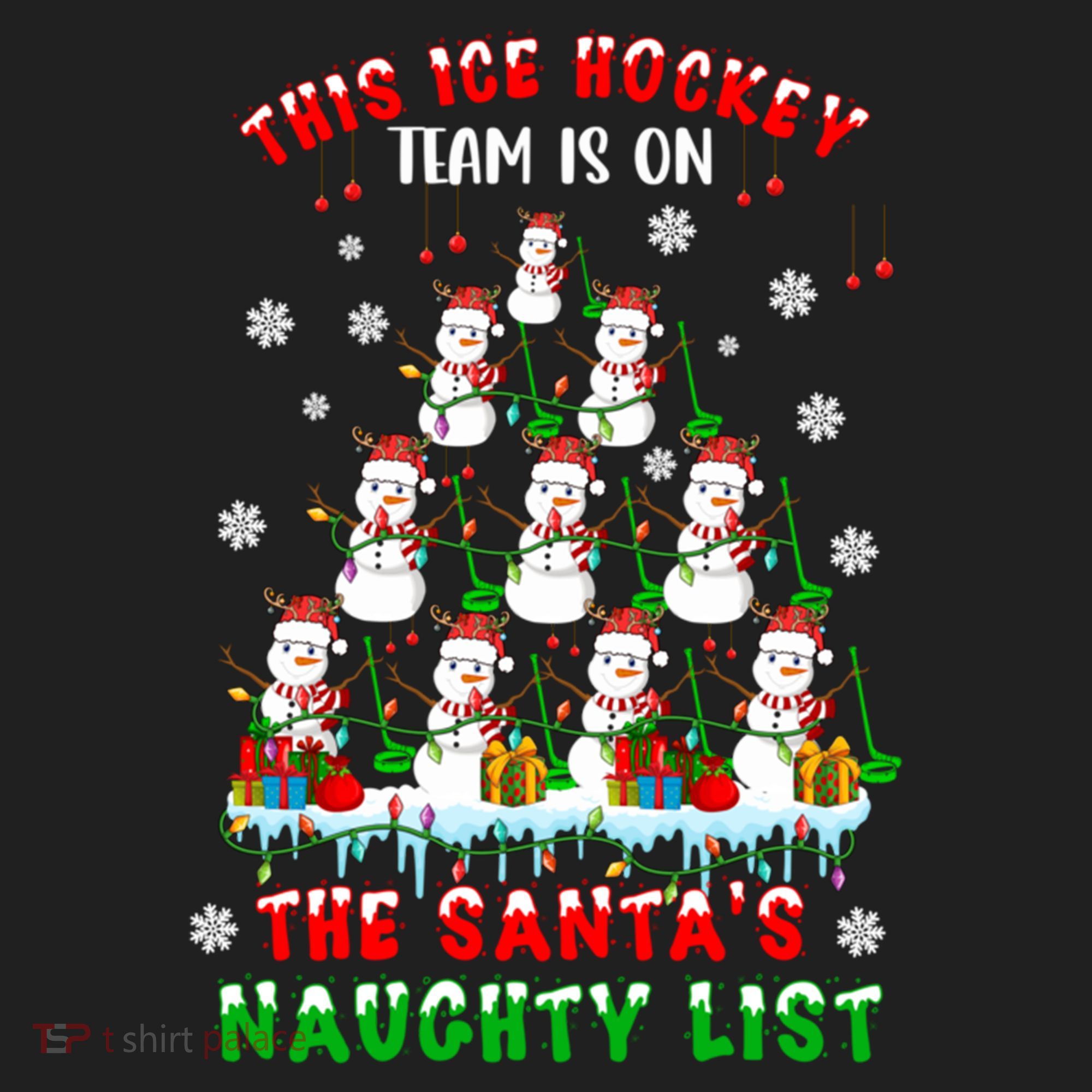 Ice Hockey Team On SantaS Naughty List Snow Ice Hockey Gift Women's Sweatshirt