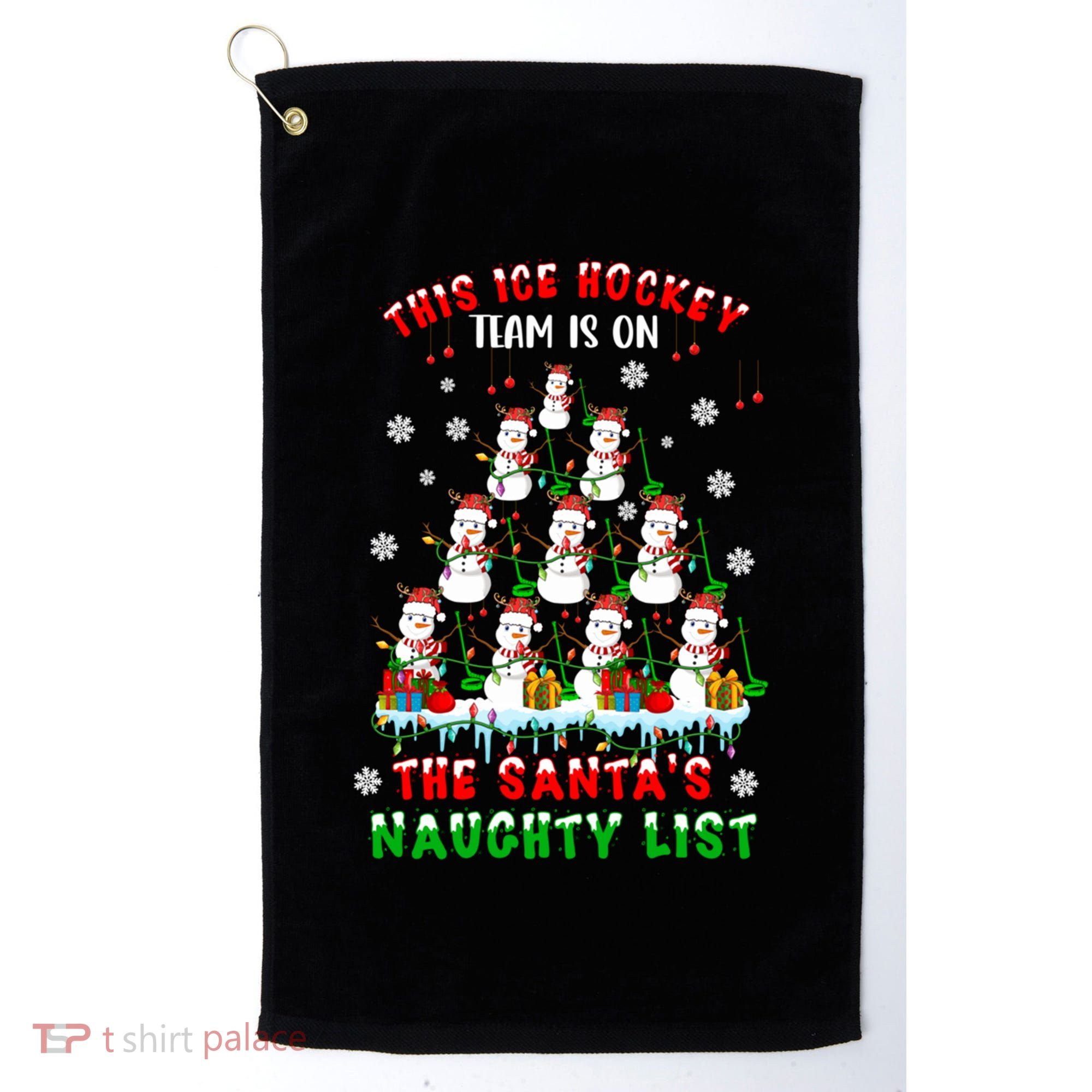 Ice Hockey Team On SantaS Naughty List Snow Ice Hockey Gift Golf Towel