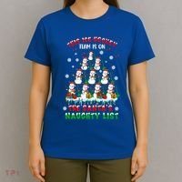 Ice Hockey Team On SantaS Naughty List Snow Ice Hockey Gift T-Shirt thumb 4