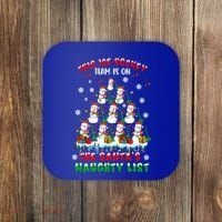Ice Hockey Team On SantaS Naughty List Snow Ice Hockey Gift Coaster thumb 0