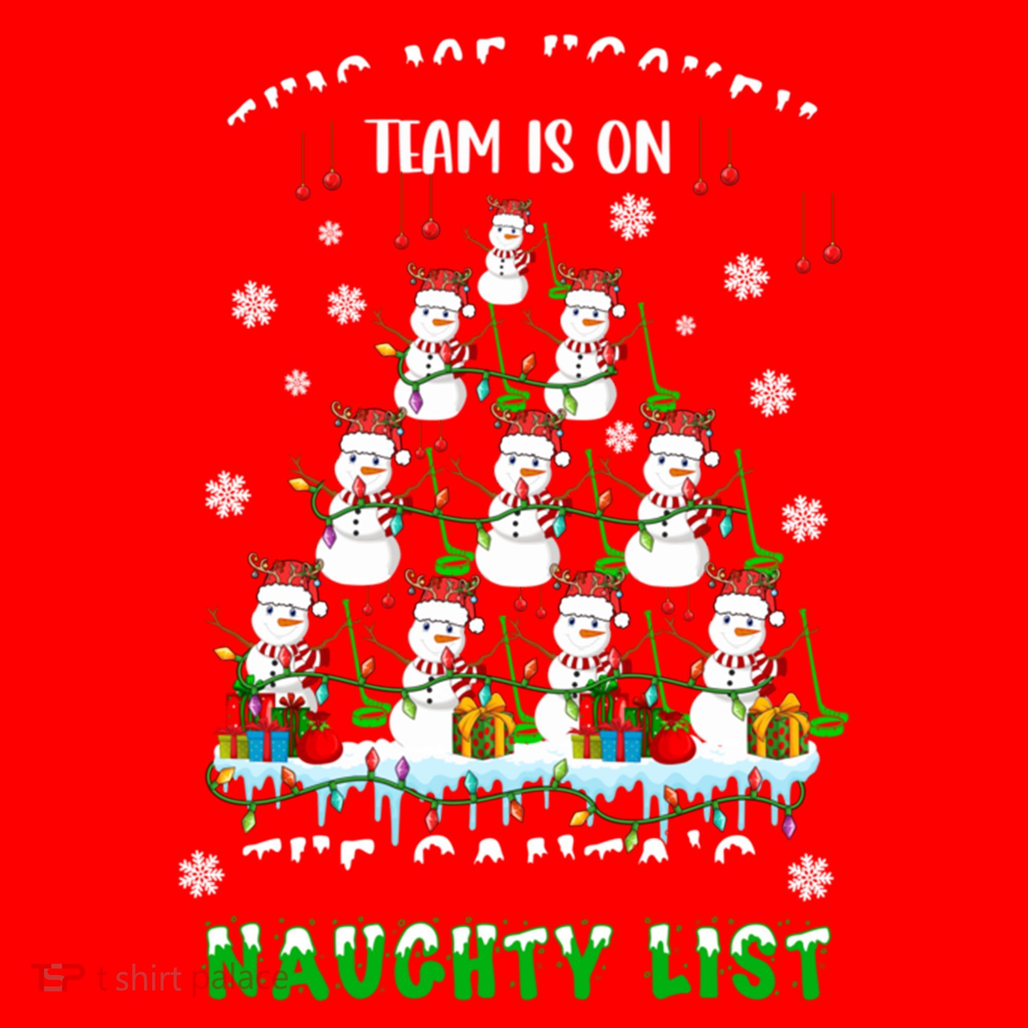Ice Hockey Team On SantaS Naughty List Snow Ice Hockey Gift Santa Hat