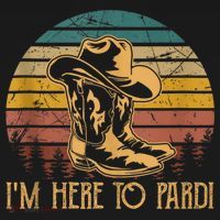 IM Here To Pardi Cowboy Sunset Boots Hats Sunset Sweatshirt thumb 3