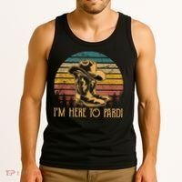 IM Here To Pardi Cowboy Sunset Boots Hats Sunset Tank Top thumb 3