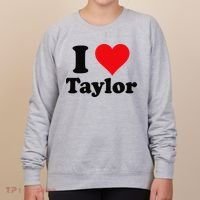 I Heart Taylor First Name I Love Personalized I Love Taylor Women's Sweatshirt thumb 0
