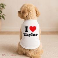 I Heart Taylor First Name I Love Personalized I Love Taylor Doggie Tank thumb 2