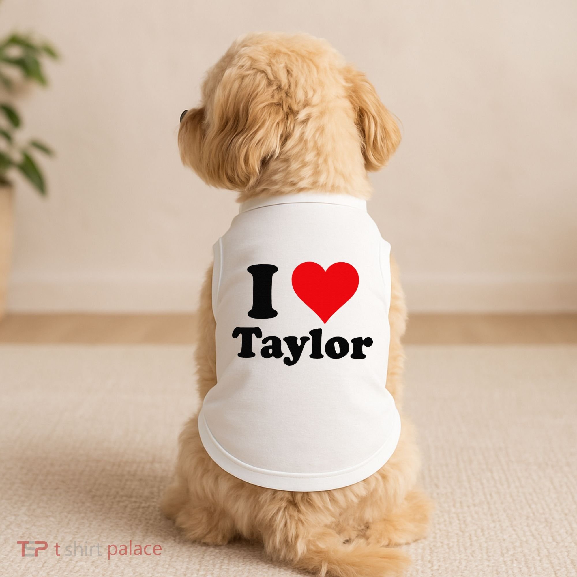 I Heart Taylor First Name I Love Personalized I Love Taylor Doggie Tank