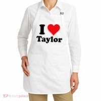I Heart Taylor First Name I Love Personalized I Love Taylor Apron thumb 2