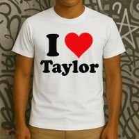 I Heart Taylor First Name I Love Personalized I Love Taylor T-Shirt thumb 3