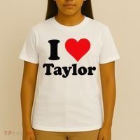 I Heart Taylor First Name I Love Personalized I Love Taylor T-Shirt thumb 4