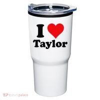 I Heart Taylor First Name I Love Personalized I Love Taylor Tumbler thumb 0