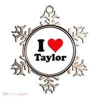 I Heart Taylor First Name I Love Personalized I Love Taylor Ornament thumb 0