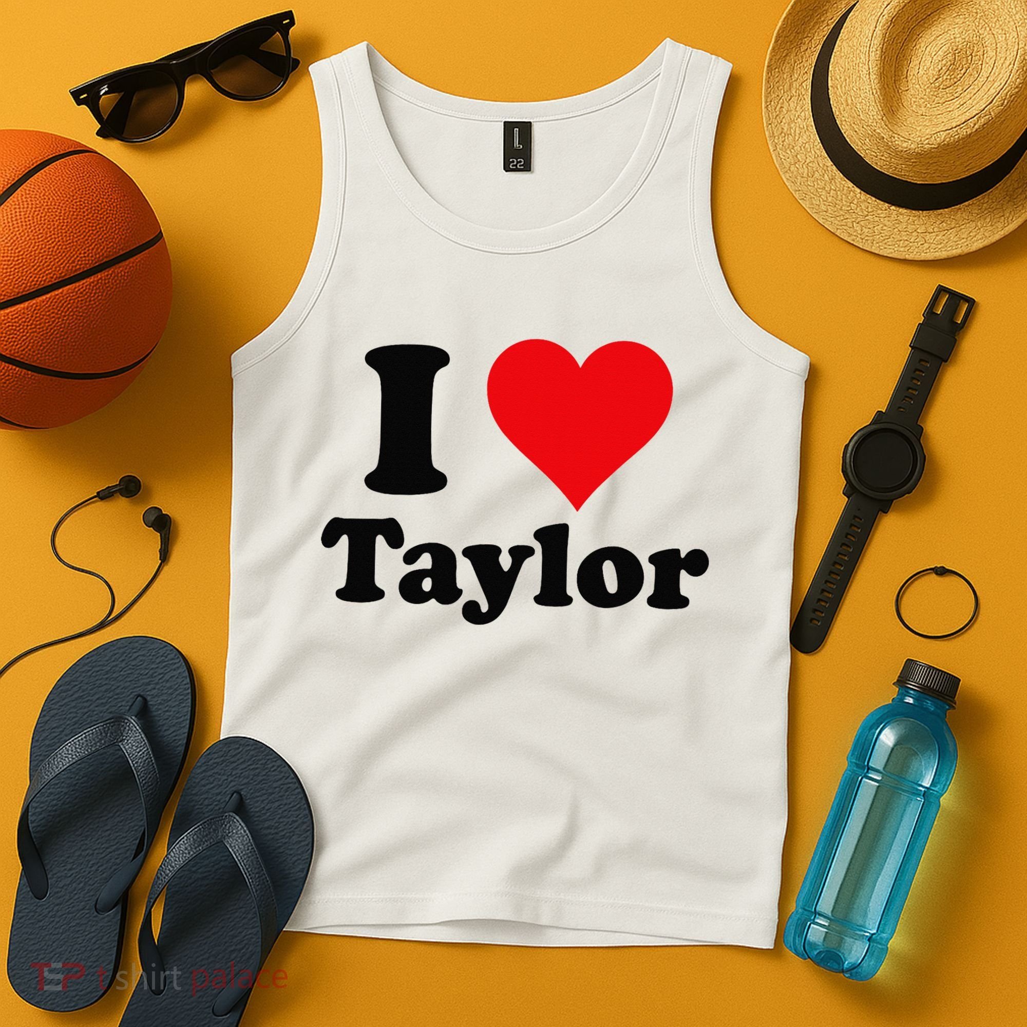 I Heart Taylor First Name I Love Personalized I Love Taylor Tank Top