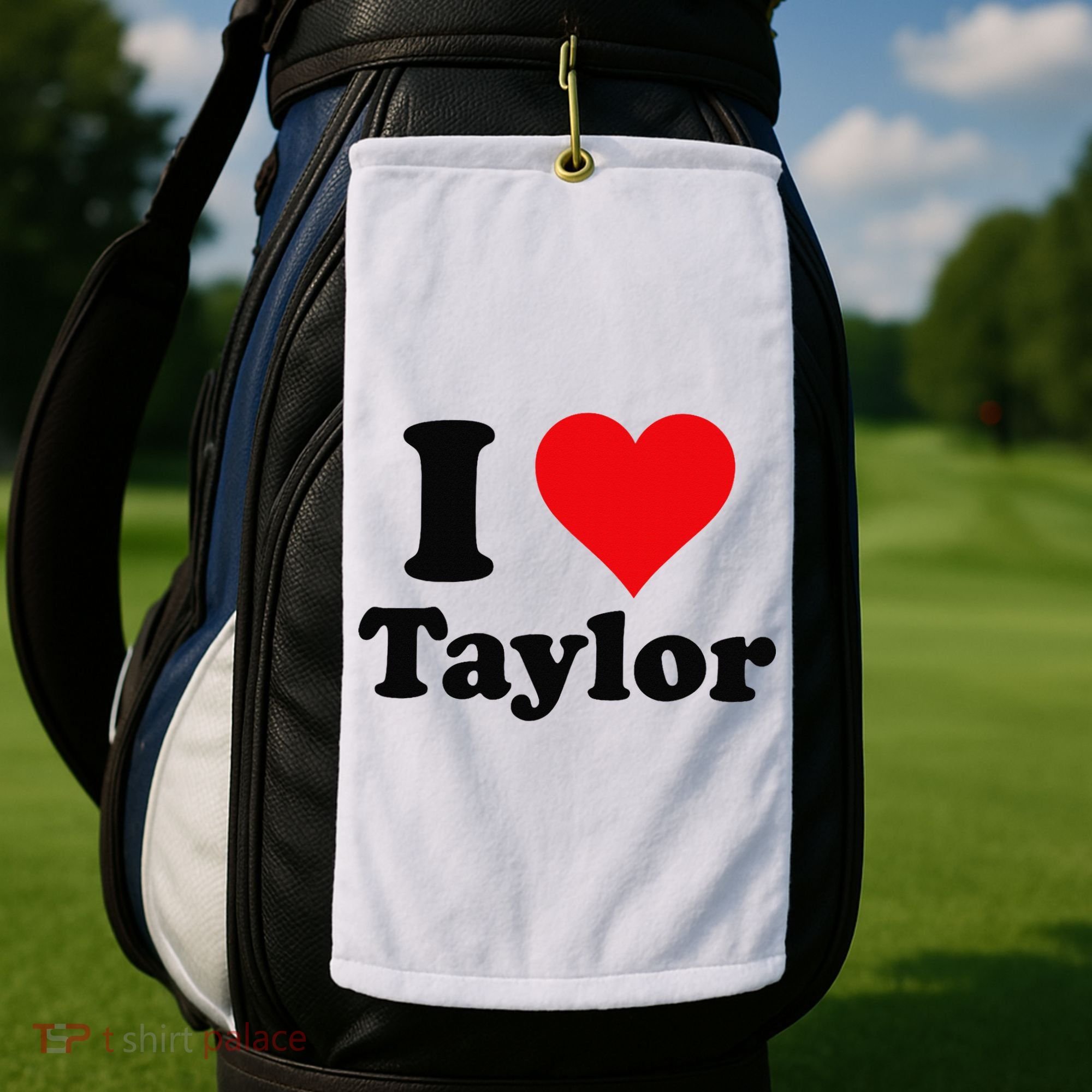 I Heart Taylor First Name I Love Personalized I Love Taylor Golf Towel