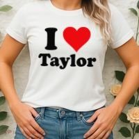 I Heart Taylor First Name I Love Personalized I Love Taylor Women's T-Shirt thumb 2