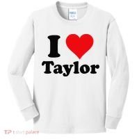 I Heart Taylor First Name I Love Personalized I Love Taylor Kids Long Sleeve Shirt thumb 0
