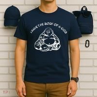 I Have The Body Of A God Funny Buddha Budda Banter Fat Food T-Shirt thumb 6