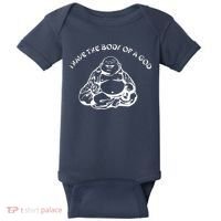 I Have The Body Of A God Funny Buddha Budda Banter Fat Food Baby Bodysuit thumb 0