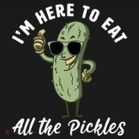 I'm Here To Eat All Of The Pickles Funny Pickle Lover Cool Gift Women's Hoodie thumb 2