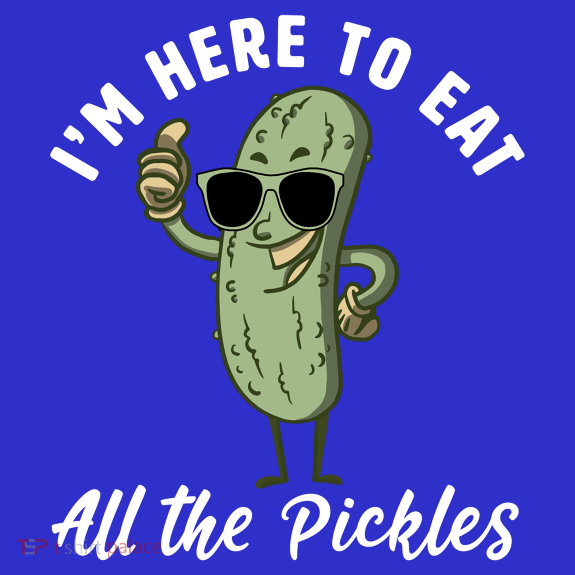 I'm Here To Eat All Of The Pickles Funny Pickle Lover Cool Gift Coaster