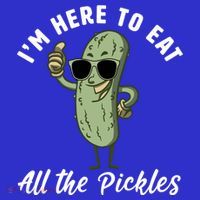 I'm Here To Eat All Of The Pickles Funny Pickle Lover Cool Gift Polo thumb 2