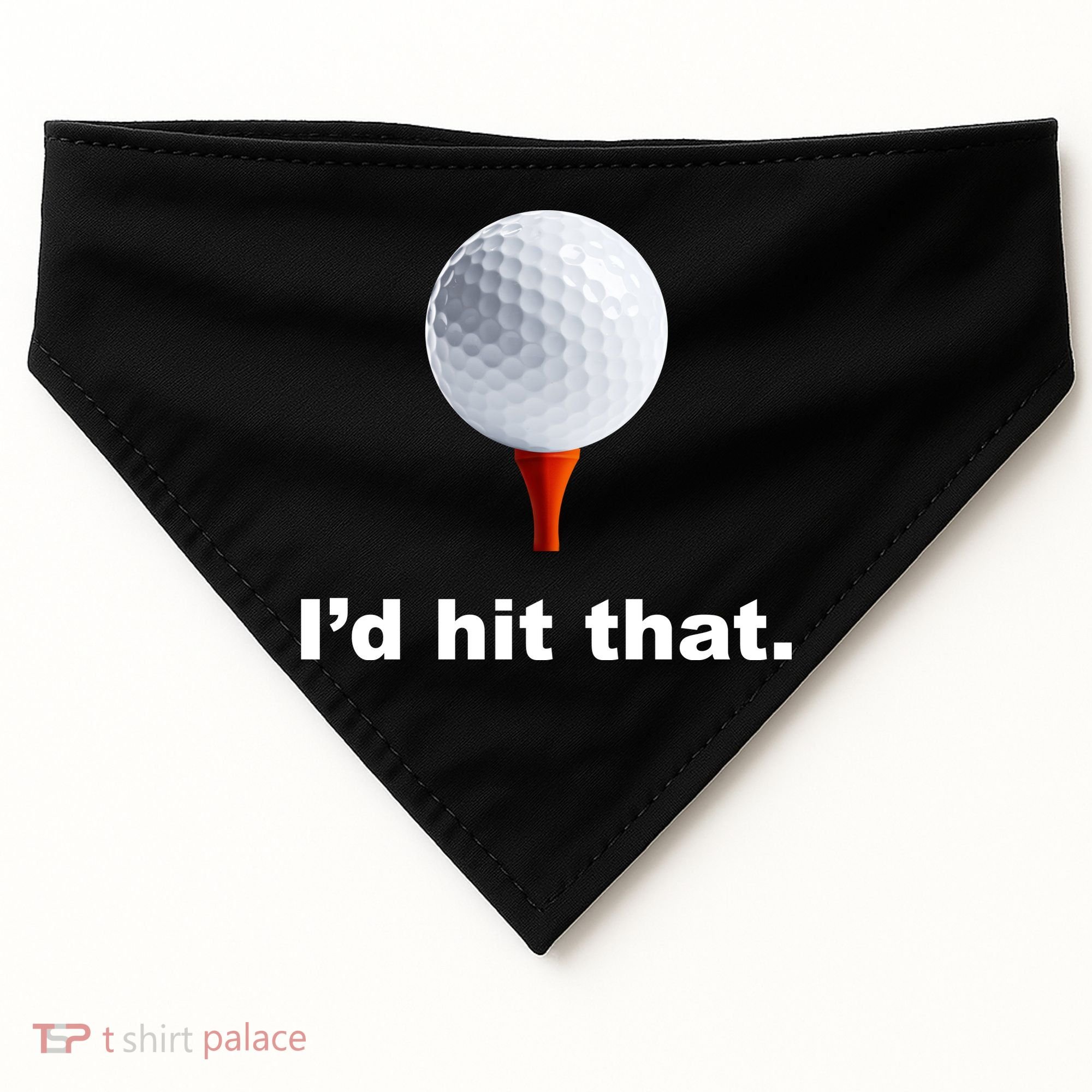 I'd Hit That Funny Golf USA-Made Doggie Bandana