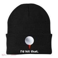 I'd Hit That Funny Golf Beanie thumb 0