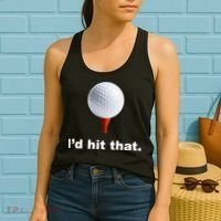 I'd Hit That Funny Golf Women's Tank Top thumb 2