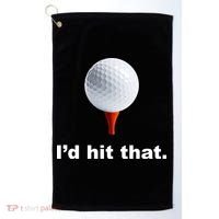 I'd Hit That Funny Golf Golf Towel thumb 0