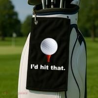 I'd Hit That Funny Golf Golf Towel thumb 2