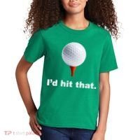 I'd Hit That Funny Golf Kids T-Shirt thumb 2